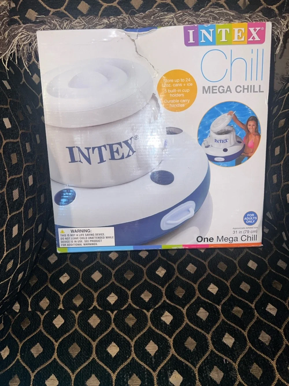IntexMega Chill Inflatable Drink Cooler - Blue & White